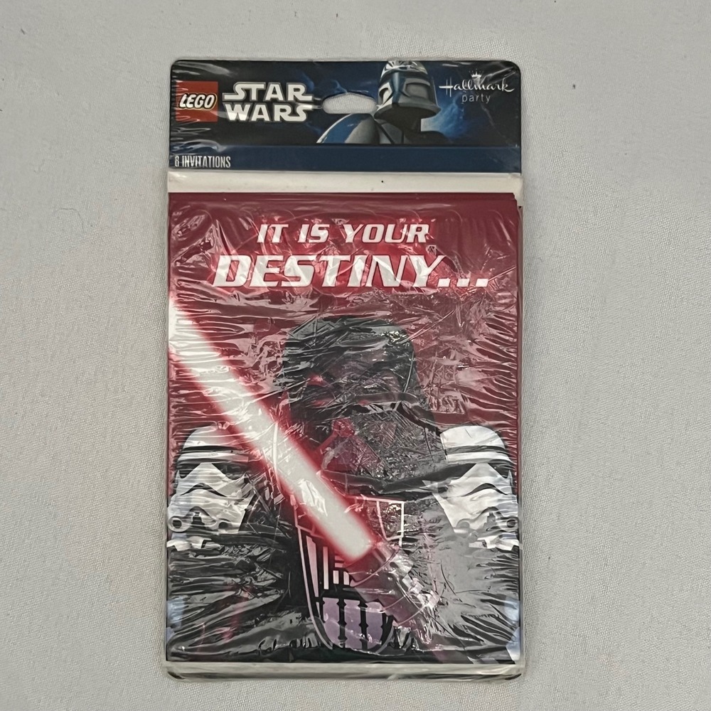 LEGO Star Wars Party Invitations Hallmark 6 Count Sealed‎ Destiny